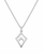 pierced kite necklace - stainless silver