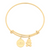 alpha xi delta bracelet, gold plated