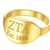 sterling silver oval tag ring - zeta
