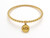 double-sided coin gold bead bracelet - agd