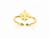 fleur-de-lis adjustable ring - gold
