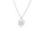 heart tag sterling silver: 1.5mm chain - zta