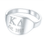 Kappa Delta Sterling Silver Oval Tag Ring