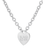 heart tag sterling silver: 4mm chain - theta