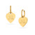 huggie hoop earrings heart tag - chio