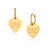 huggie hoop earrings heart tag - piphi