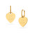 huggie hoop earrings heart tag - sk