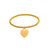 heart tag gold bead bracelet - achio