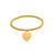 heart tag gold bead bracelet - phimu