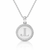 cz pendant necklace steel silver - jl