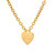 heart tag gold: 4mm chain - agd