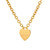 heart tag gold: 4mm chain - deltagamma