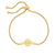 double-sided mini circle cinch bracelet gold - trisigma