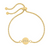 double-sided mini circle bolo bracelet gold - zta