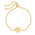 double-sided mini heart bolo bracelet gold - zta