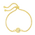 double-sided mini circle bolo bracelet gold - axid