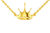 Crown Pendant Necklace - Gold