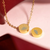 ZTA Mini Circle Necklace – Double-Sided : Gold