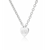 Heart Tag Sterling Silver: 4mm chain 