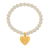 heart tag pearl bracelet - adpi