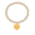 heart tag pearl bracelet - agd