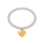 heart tag pearl bracelet - alphaphi