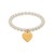 heart tag pearl bracelet - gphibeta