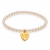 heart tag pearl bracelet - theta