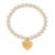 heart tag pearl bracelet - kappa