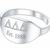 sterling silver oval tag ring - tridelta