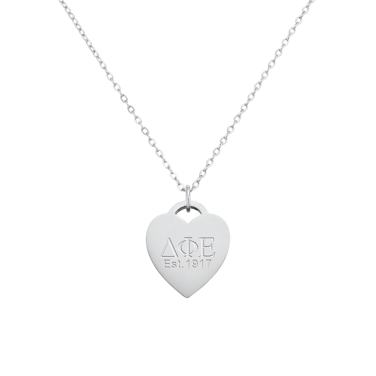 heart tag sterling silver: 1.5mm chain - dphie