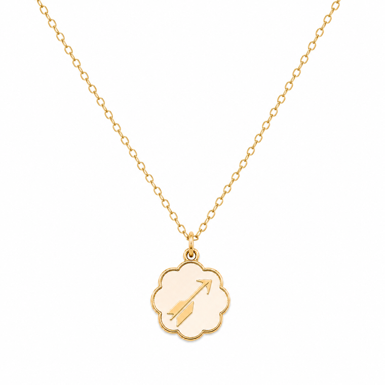 Arrow Charm Necklace 1.5mm Chain