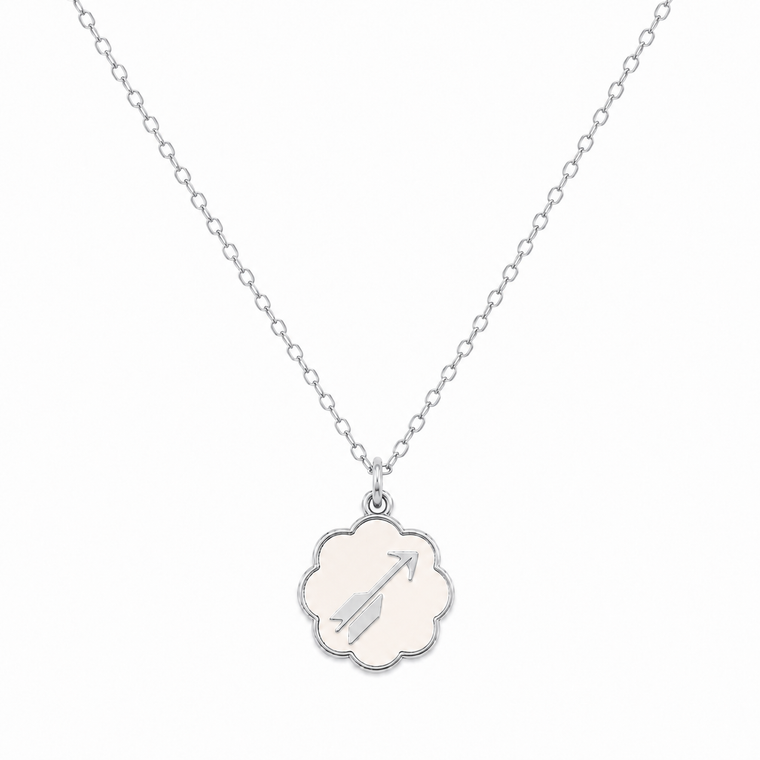 Arrow Charm Necklace 1.5mm Chain - Silver
