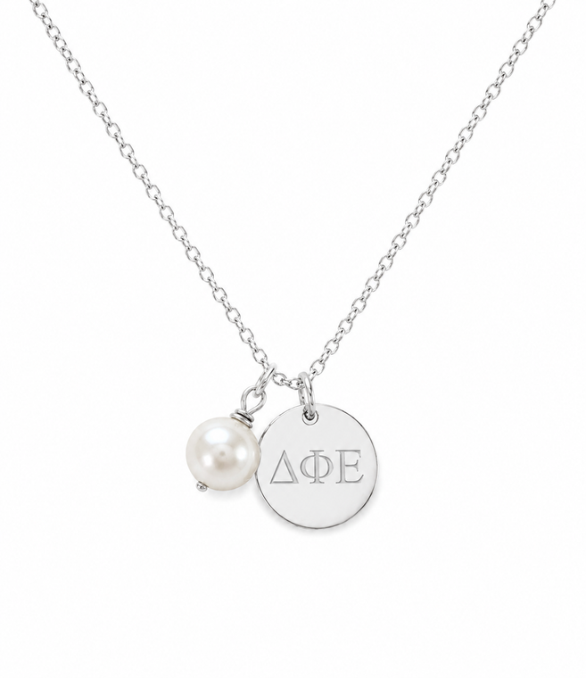 Coin + Pearl Drop Necklace