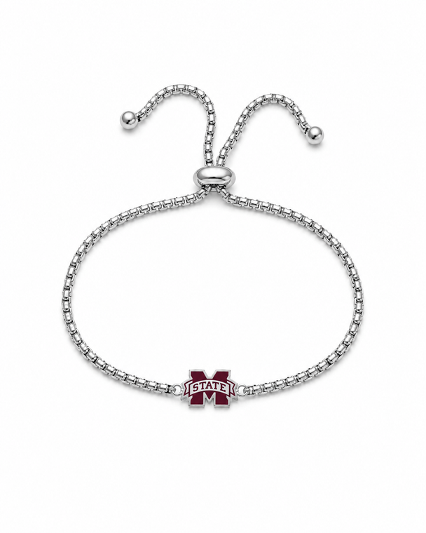 Bolo Cinch MS State Logo - Stainless Silver