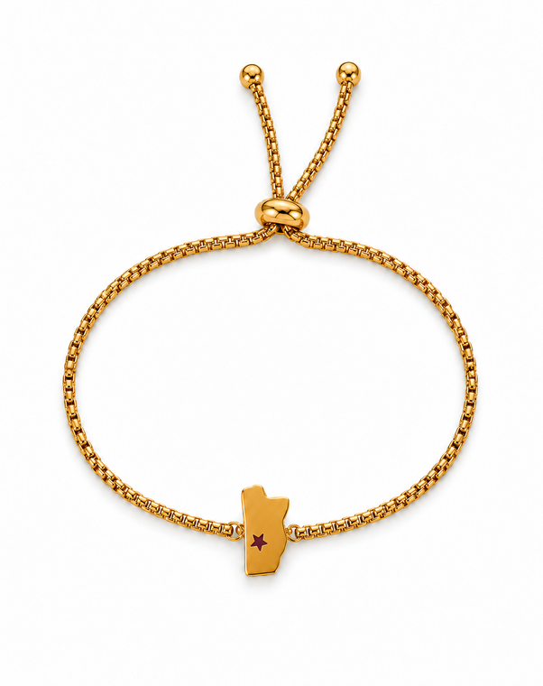 Bolo Cinch State Symbol w/ Star - Gold