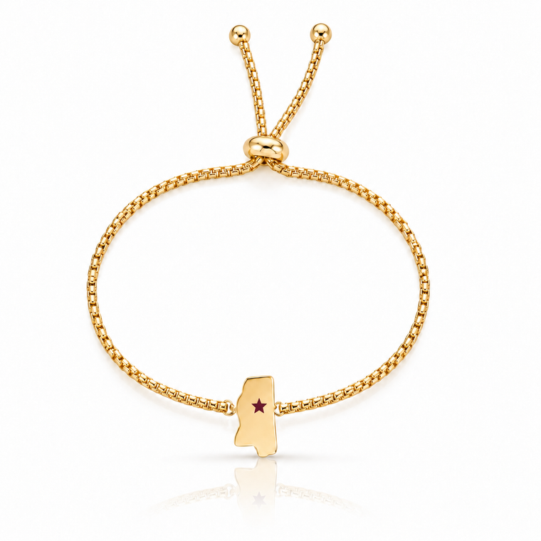Bolo Cinch State Symbol w/ Star - Gold