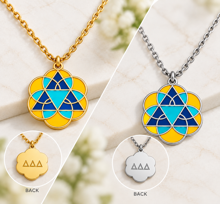 Reversible Tricon Charm Necklace