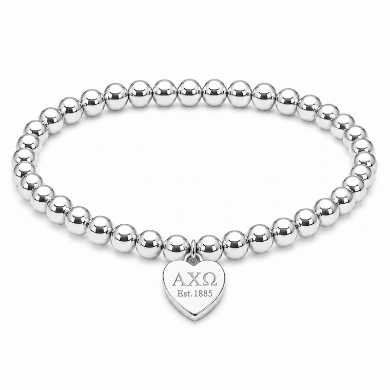 Color Pop Heart Tag Silver Bracelet