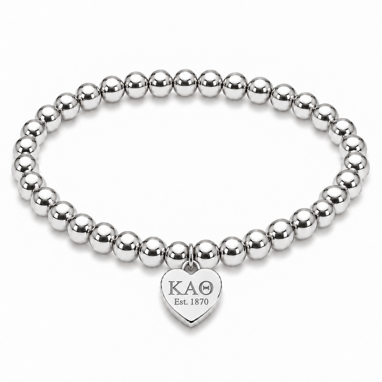 mini heart color pop bracelet - silver on silver bead