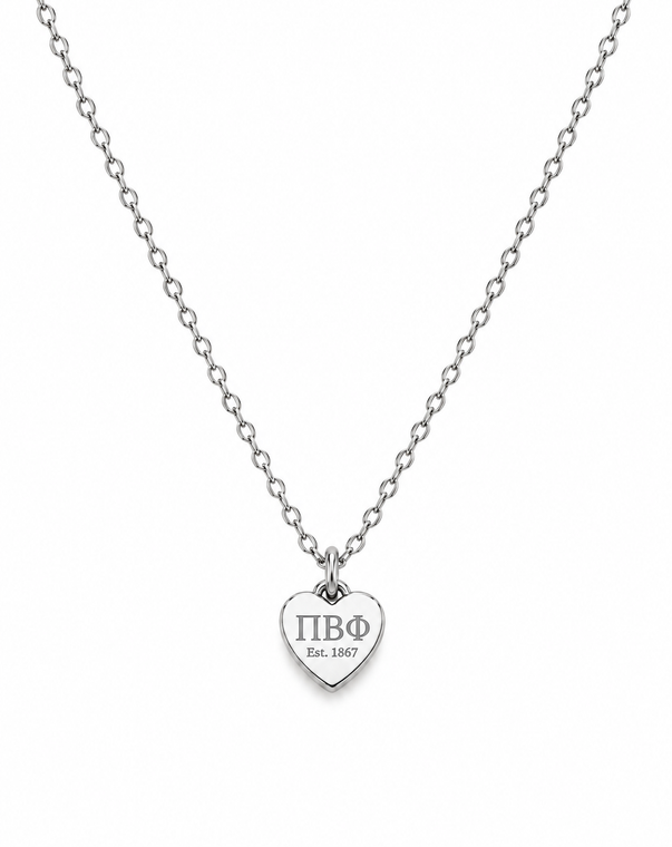 mini heart color pop necklace - stainless steel