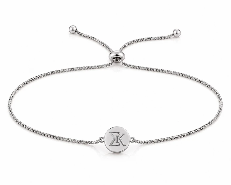 Mini Circle Bead Cinch Bracelet - Stainless Silver