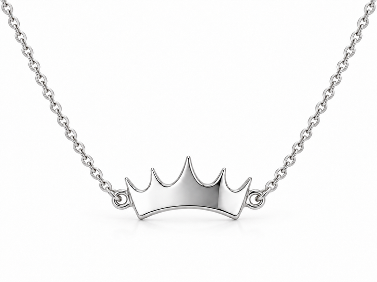 ZTA Crown Necklace – Silver