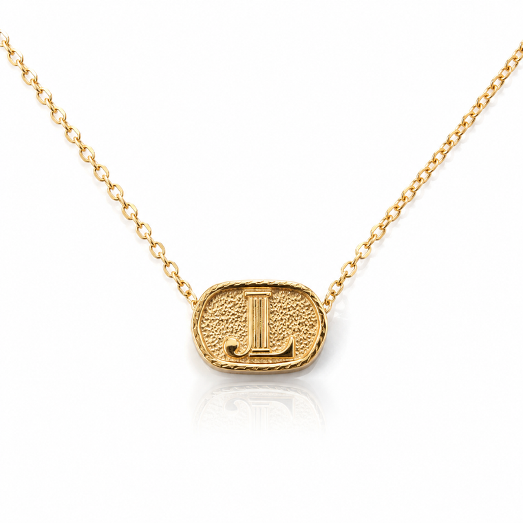 Plaque Necklace - Gold