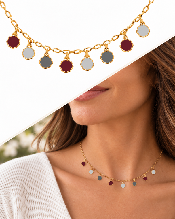 State Confetti Necklace - Gold