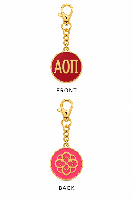 Alpha Omicron Pi Bag Charm