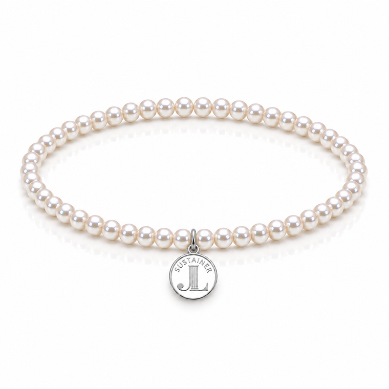 Sustainer Bracelet - Pearl & Silver