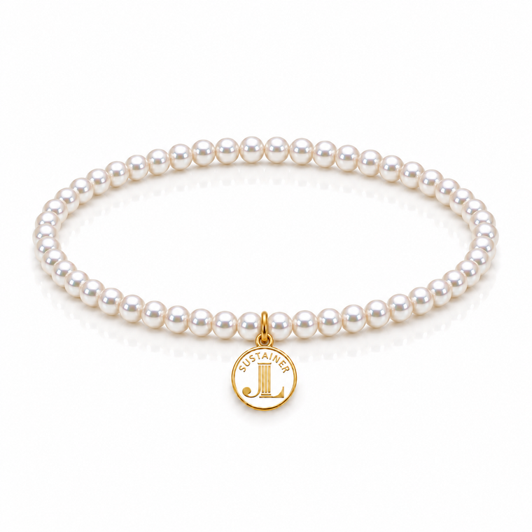 Sustainer Bracelet - Pearl & Gold