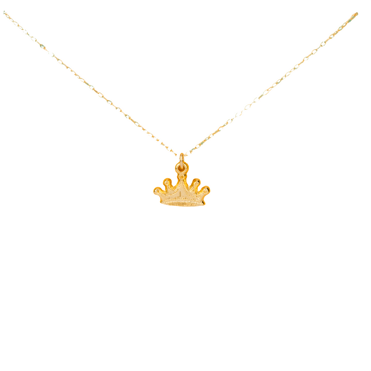 ZTA crown necklace, gold plated