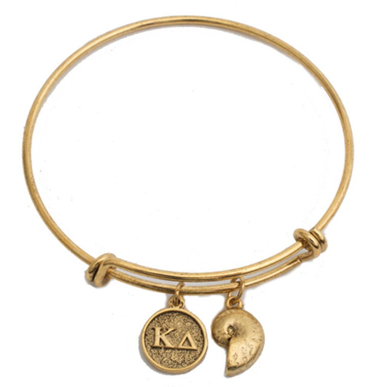 kappa delta bracelet, gold plated